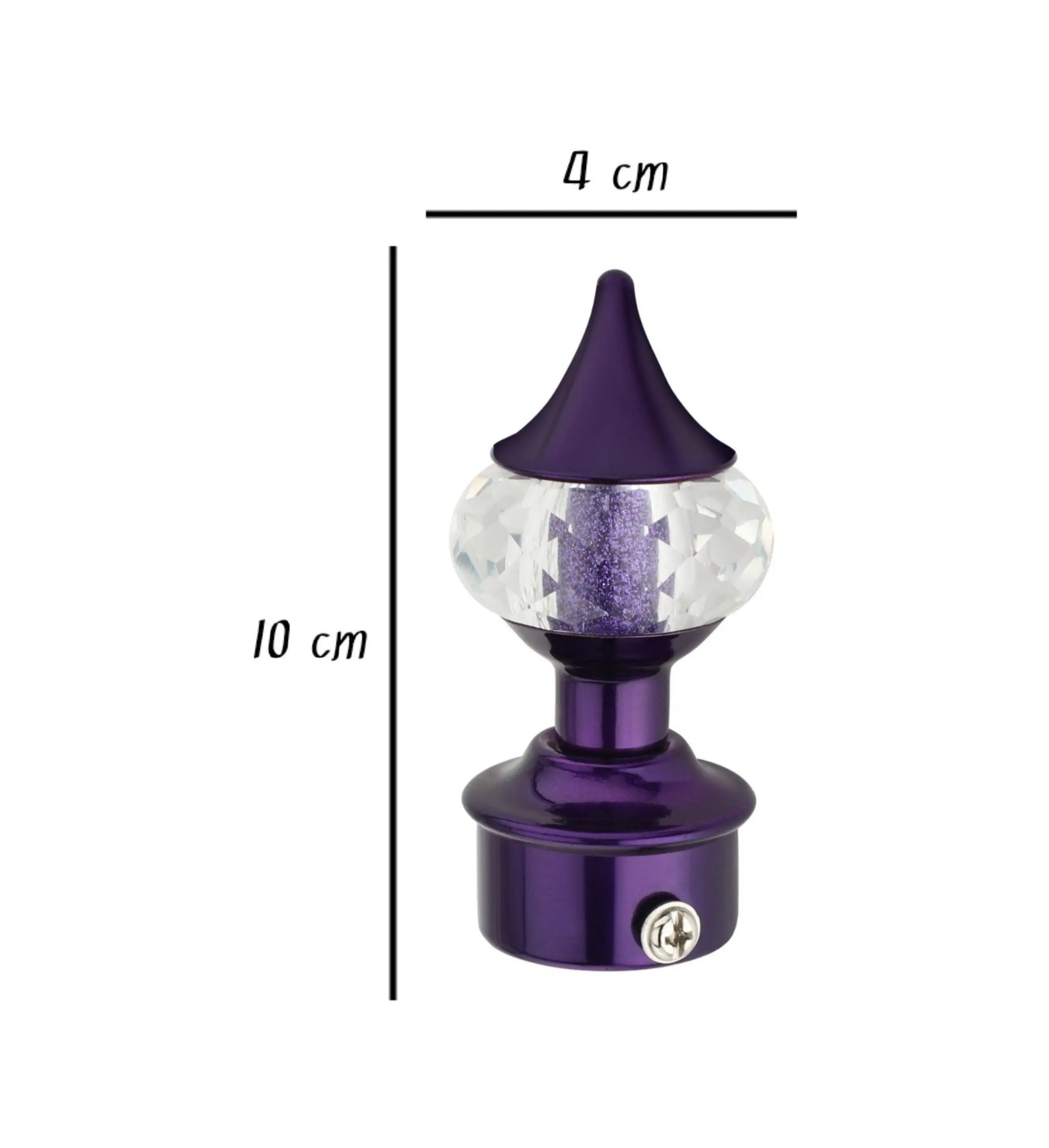 Purple Crystal Curtain Finial - Ghazian - Image 2