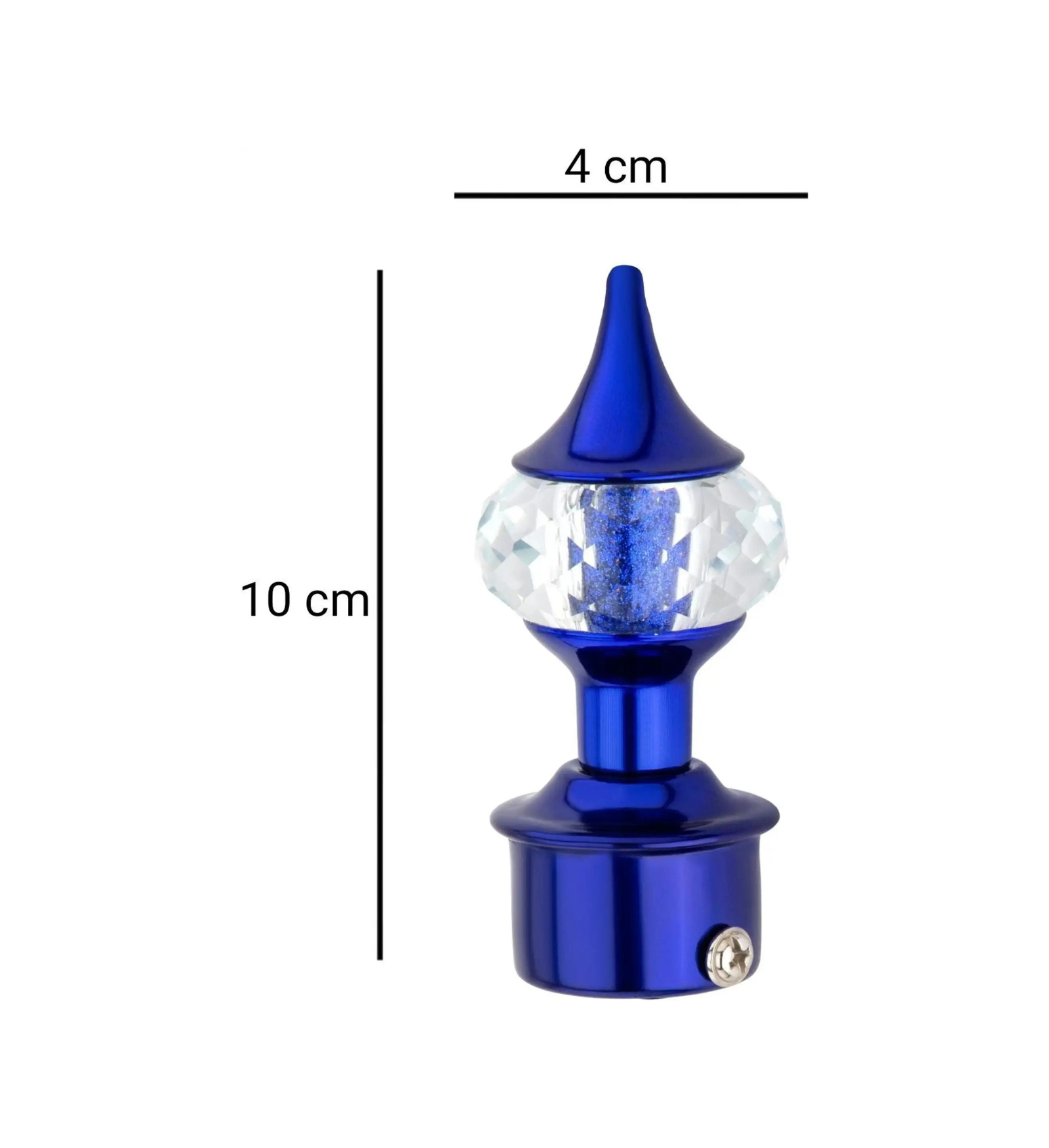 Royal Blue Crystal Curtain Finial - Ghazian - Image 2