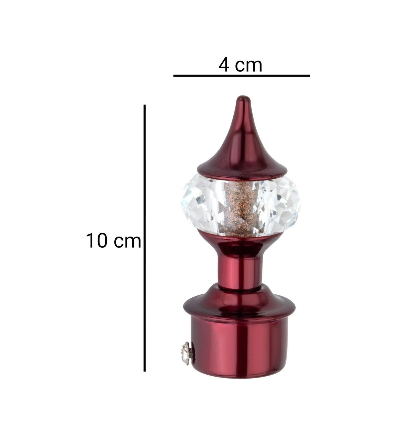 Ruby Red Crystal Curtain Finial - Ghazian - Image 2