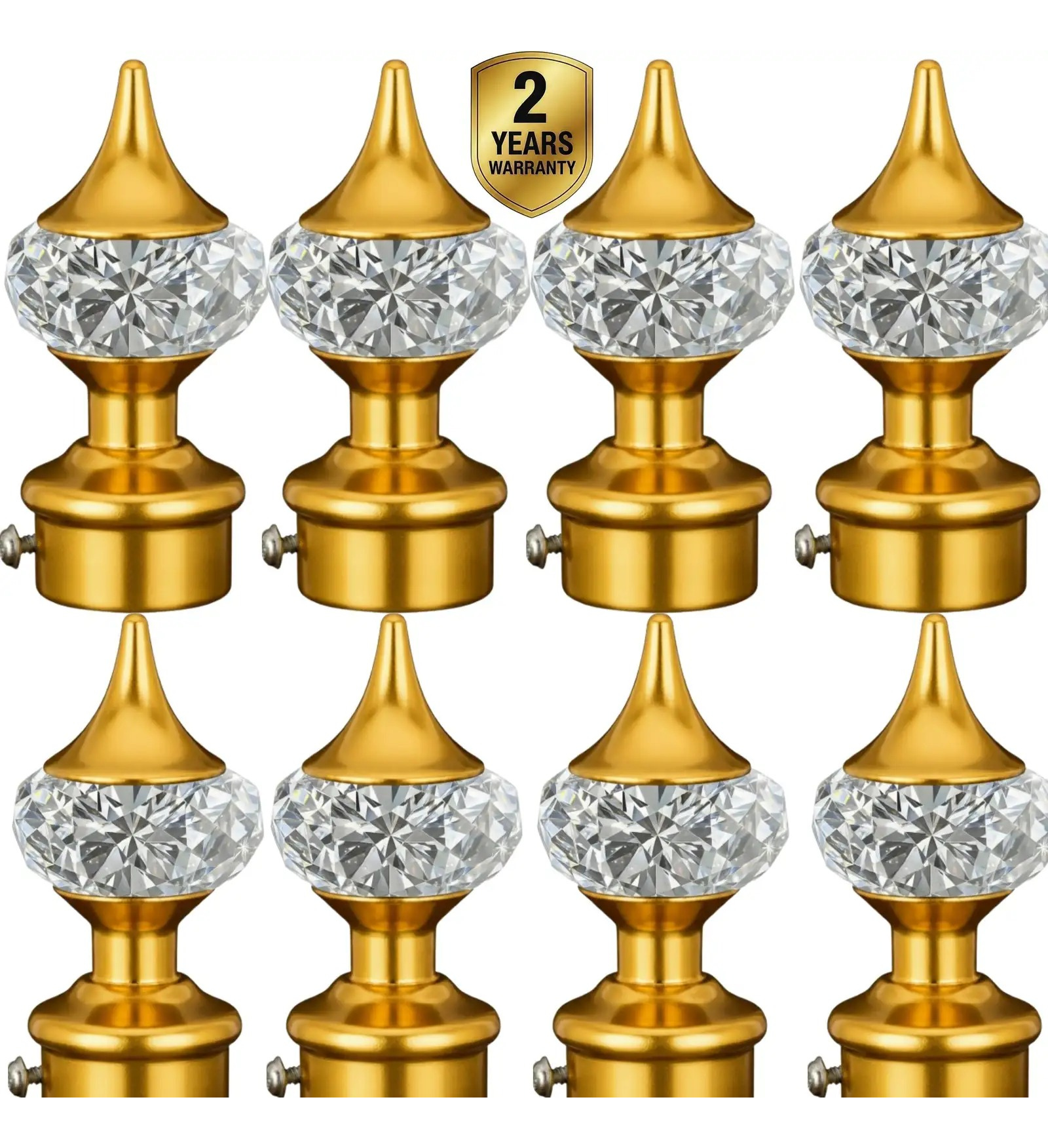 Gold Crystal Curtain Finial - Ghazian - Image 2