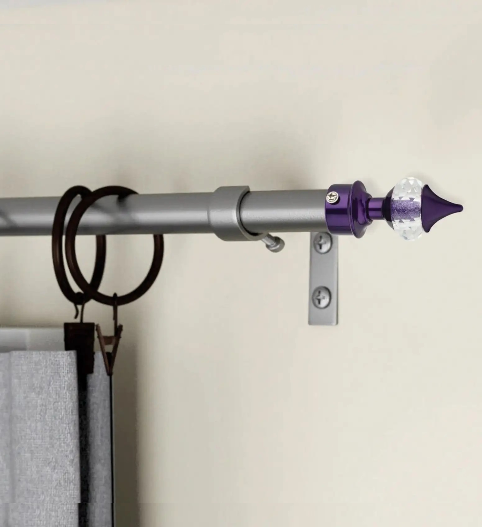 Purple Crystal Curtain Finial - Ghazian - Image 3