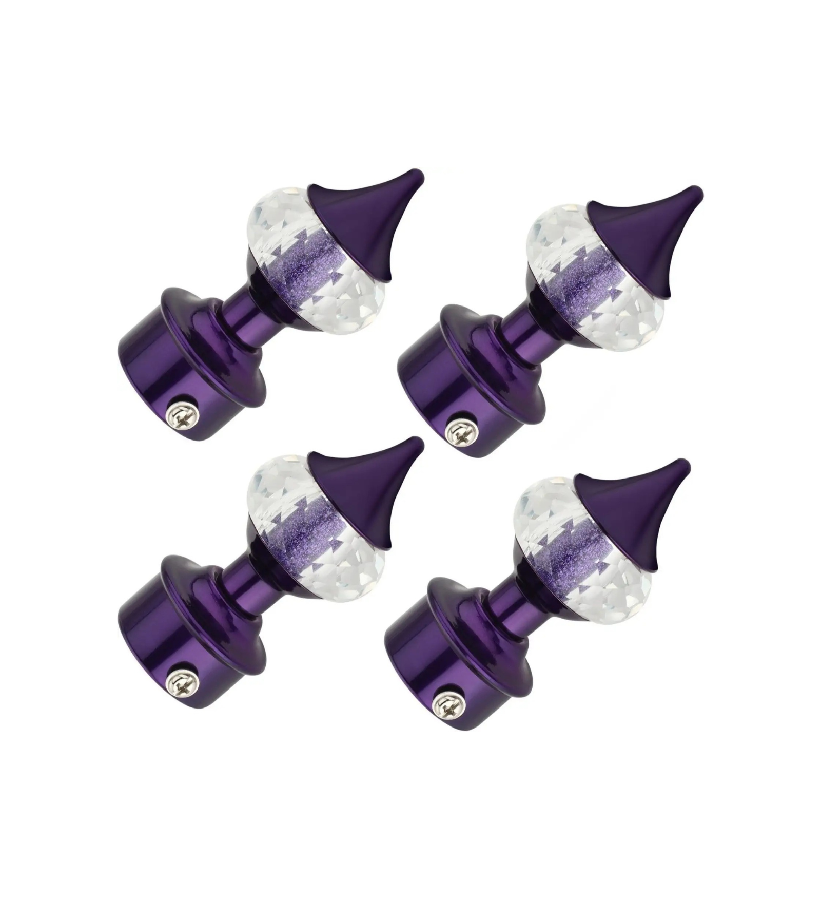 Purple Crystal Curtain Finial - Ghazian - Image 4