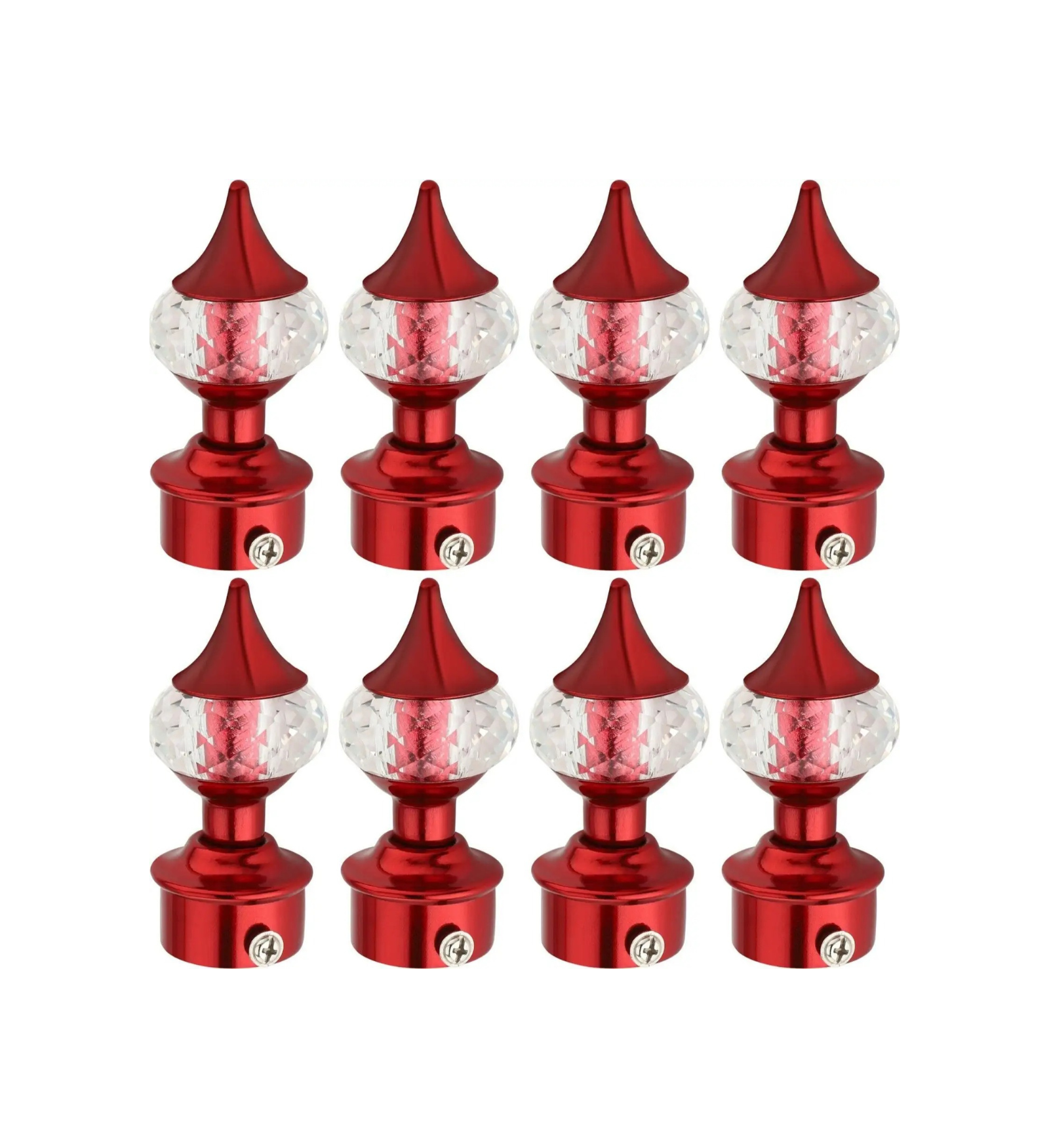 Red Crystal Curtain Finial - Ghazian - Image 4