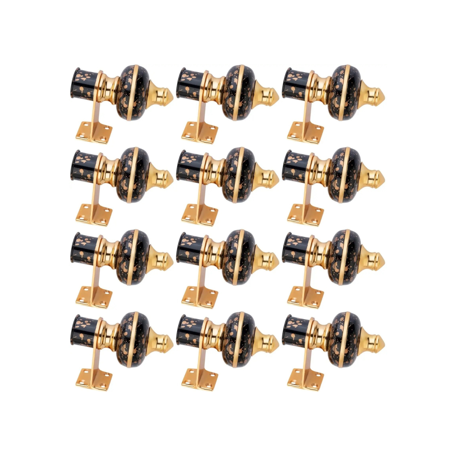 Black Gold Curtain Rod Bracket Finial | Ghazian - Image 5