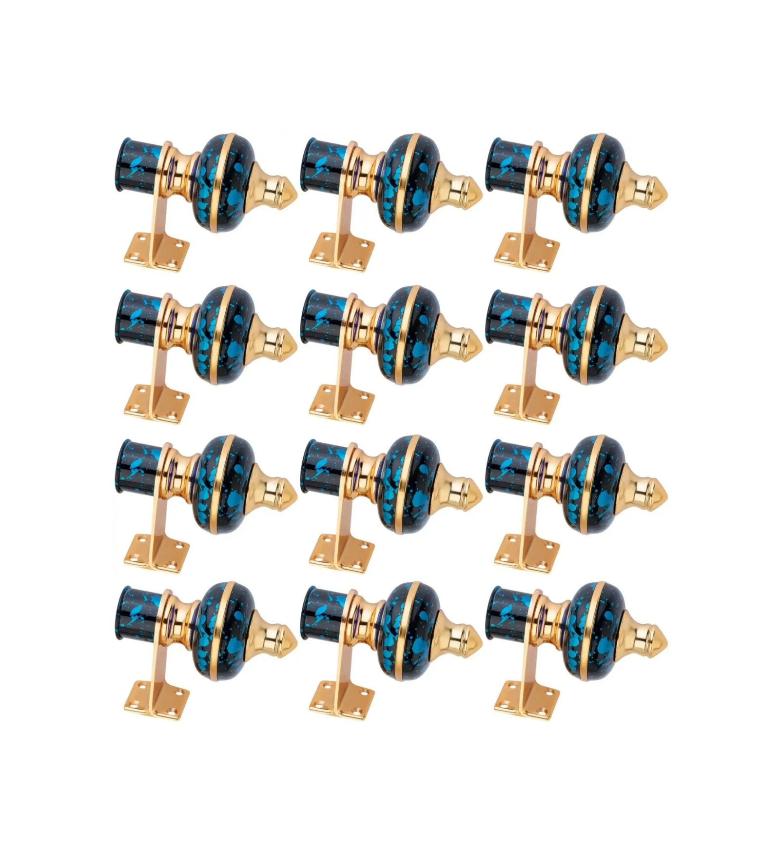 Blue Splash Gold Curtain Bracket - Ghazian - Image 5