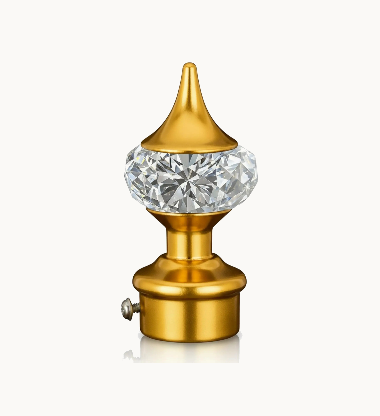 Ghazian Gold Crystal Curtain Knob with Steel Support – Pack of 6 - Image 2